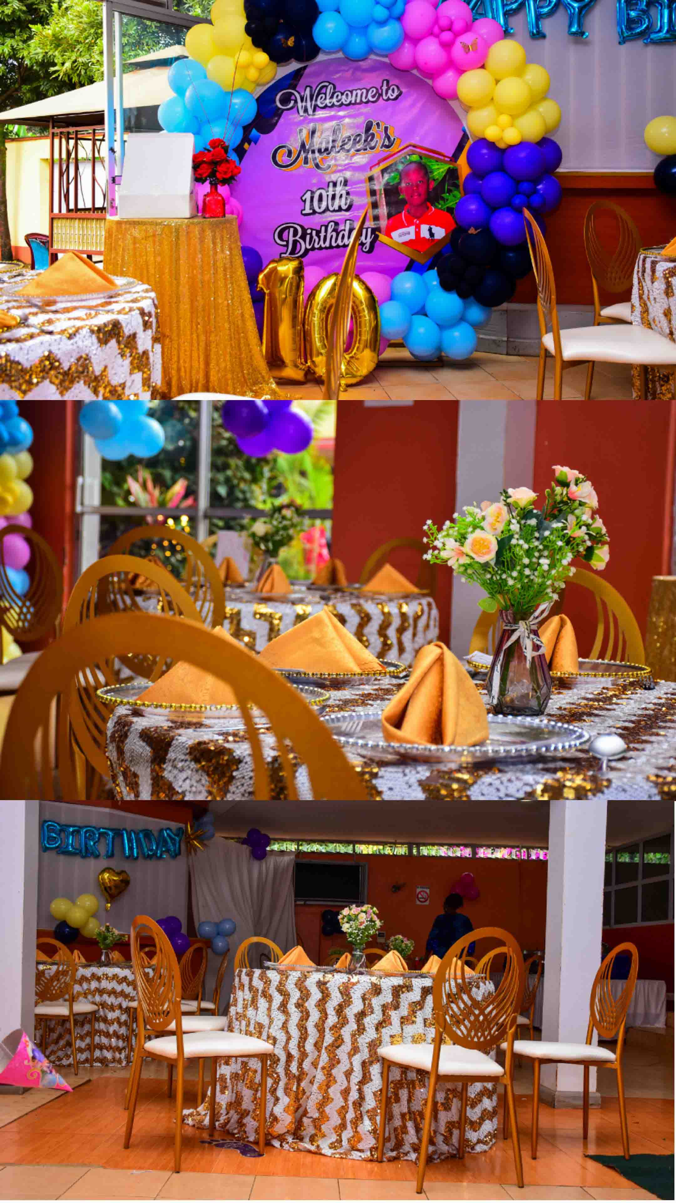 Birthday cake cutting moment with candles and smiles